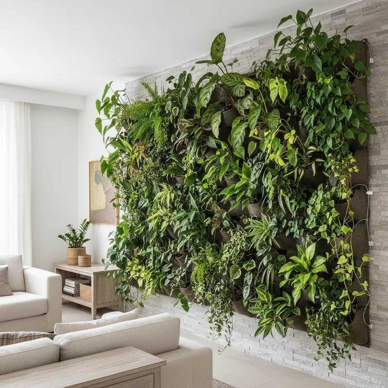 Mur végétal intérieur : guide de réalisation et plantes adaptées